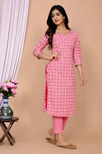 Women Kurta Pant Set Flower-thumb2