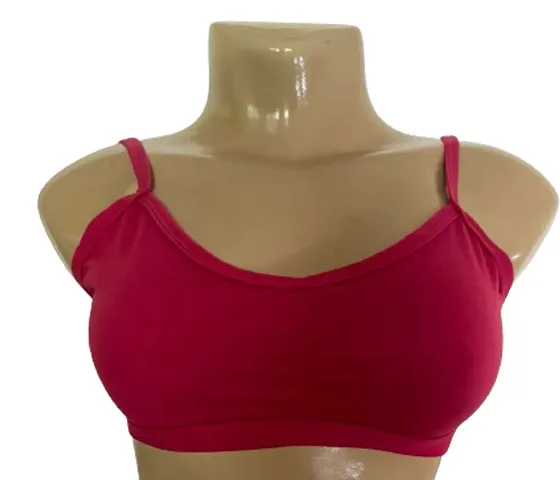 Cotton Solid Non Padded Sports Bra Pack Of 1