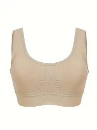 Super Support Everyday Bra For Women, Non Padded , Wire free , Full Coverage(Khaki)-thumb1