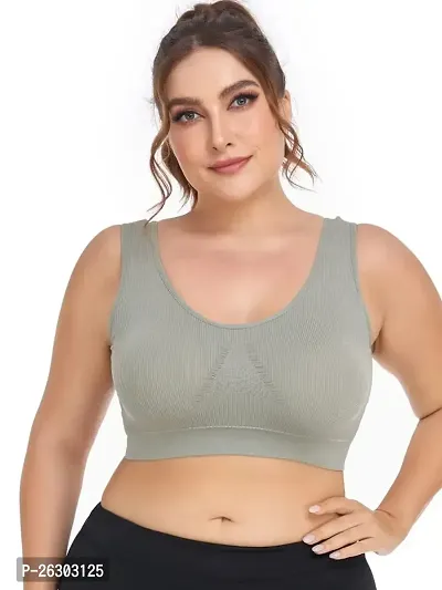 Super Support Everyday Bra For Women, Non Padded, Wire free, Full Coverage (Grey)