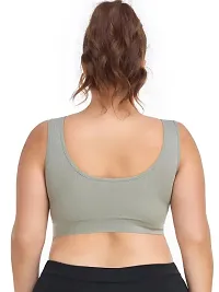 Super Support Everyday Bra For Women, Non Padded, Wire free, Full Coverage (Grey)-thumb2