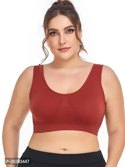 Super Support Everyday Bra For Women, Non Padded, Wire free, Full Coverage (Red)-thumb0