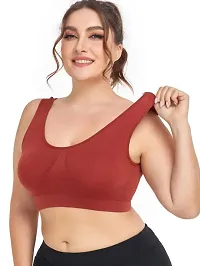 Super Support Everyday Bra For Women, Non Padded, Wire free, Full Coverage (Red)-thumb2