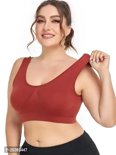 Super Support Everyday Bra For Women, Non Padded, Wire free, Full Coverage (Red)-thumb3