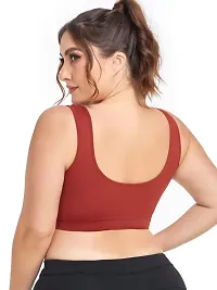Super Support Everyday Bra For Women, Non Padded, Wire free, Full Coverage (Red)-thumb3