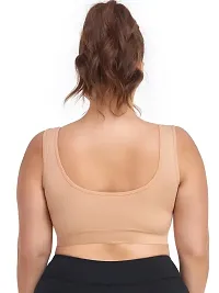 Super Support Everyday Bra For Women, Non Padded, Wire free, Full Coverage (Beige)-thumb2