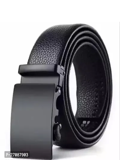 Pack Of 1 Men's Faux Leather Belt Automatic Buckle (Black, Free Size)