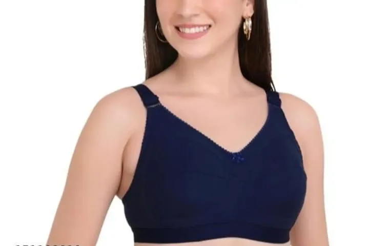 BELLA BEAUTY Women's Cotton Blend Non-Padded Wire Free T-Shirt Bra(BRA-01)