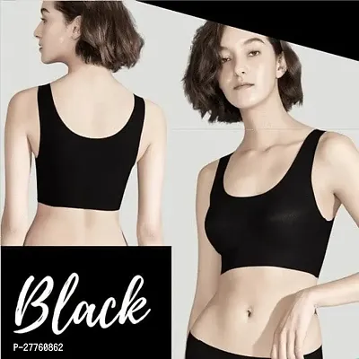 Pack Of 1 Women Cotton Non Padded Non-Wired Air Sports Bra(Black)-thumb0