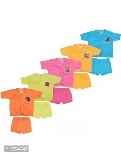 KIDS FRONT BUTTON OPEN TSHIRT AND SHORT SET OF 6-thumb0