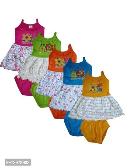 BABY GIRLS SLEEVE LESS FROCK SET OF 5-thumb0