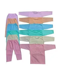 Full Sleeves Soft Hosiery Cotton Dress For Baby Boy  Girl Clothing Set Top With Pyjama Pants, Unisex Newborn Wear Combo Pack of 3(Color Print Designs May Vary)-thumb1