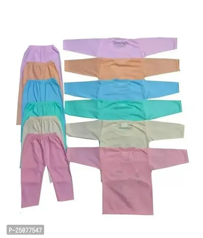 Full Sleeves Soft Hosiery Cotton Dress For Baby Boy  Girl Clothing Set Top With Pyjama Pants, Unisex Newborn Wear Combo Pack of 3(Color Print Designs May Vary)-thumb2