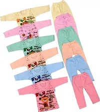 Baby Boy and Baby Girl Cotton Multicolor Full Sleeve Casual T-shirt Top and Pajamas Pant Combo Pack Of - 6-thumb1