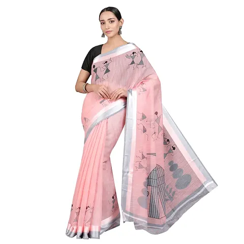 Cotton Blend Printed Bollywood Saree with Blouse piece