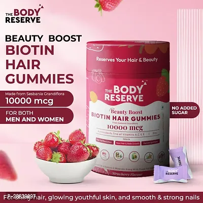 The Body Reserve Helps Beauty Boost Biotin Hair Gummies Men women 290gm-thumb2