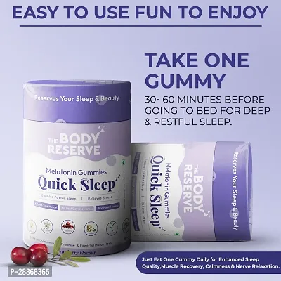 The Body Reserve Quick Sleep Melatonin Gummies Perfect for Men  Women pack of 1-thumb2