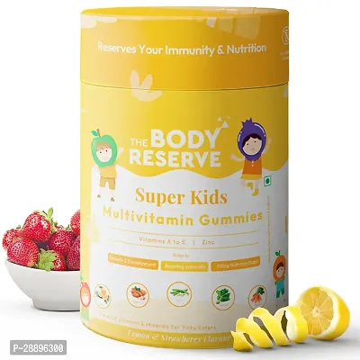 The Body Reserve's Super Kids Multivitamin Gummies Daily Essential Vitamins B C D E B12  Minerals zinc for Kids Growth-thumb0