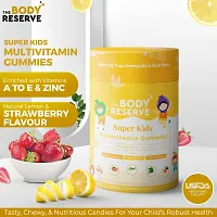 The Body Reserve's Super Kids Multivitamin Gummies Daily Essential Vitamins B C D E B12  Minerals zinc for Kids Growth-thumb1