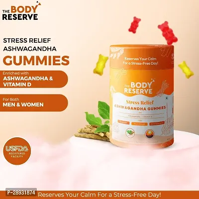 The Body Reserve Stress Relief Ashwagandha Gummies with Natura l 30 Gummies.-thumb2