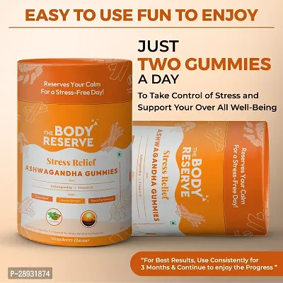 The Body Reserve Stress Relief Ashwagandha Gummies with Natura l 30 Gummies.-thumb4