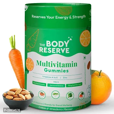 The Body Reserve Multivitamin Gummies Veg 30 Gummies Natural Lemon-thumb0