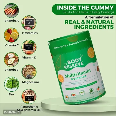 The Body Reserve Multivitamin Gummies Veg 30 Gummies Natural Lemon-thumb5