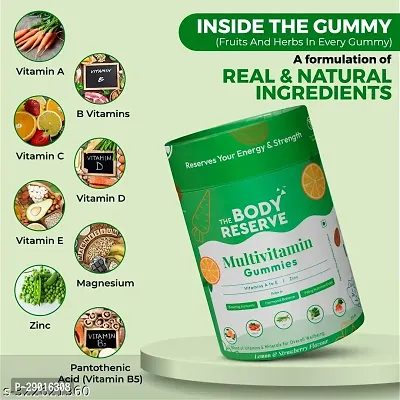 The Body Reserve Multivitamin Gummies |Super Foods for Men Women Multivitamin Gummies | Packed with Zinc, Vitamin D, Multivitamin Gummies| Boosts Immunity, Energy|100% Veg|30 Multivitamin Gummies| Nat-thumb2