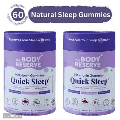 The Body Reserve Quick Sleep Melatonin Gummies Perfect for Men  Women pack of 2