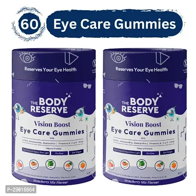 The Body Reserve Gummies Vision Eye Gummies|Enhanced with DHA, Zeaxanthin, Vitamin A, C  E| Promotes Healthy Vision pack of 2