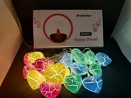 The Transparent - Diwali Special 14 LED Crack Heart Pastel String Lights for Home, Hotels, Restaurant Decoration Set of 1-thumb3