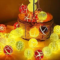 The Transparent - Diwali Special 14 LED Crack Ball Pastel String Lights for Decoration Set of 1-thumb3