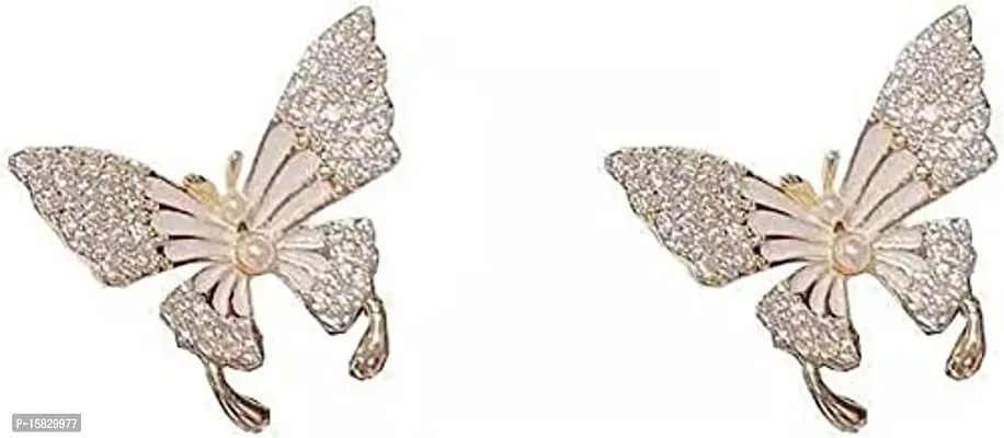 Sipsa Butterfly Korean Designer Stone Studs For Girls And Women