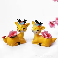 1pcs Cute Deer with Flower Succulent Planter Pots for Office House Balcony Landscape Creative Decorative Flower Pots-thumb3