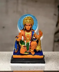 THE MLS Resin Hanuman ji Murti/Bajrangbali Murti Idol Pooja/Gift/Car Murti/Home Decor - 5 inch Tall-thumb2