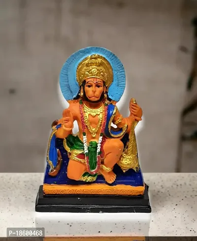 THE MLS Resin Hanuman ji Murti/Bajrangbali Murti Idol Pooja/Gift/Car Murti/Home Decor - 5 inch Tall-thumb3