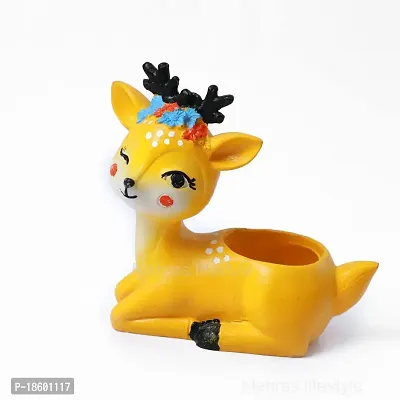 1pcs Cute Deer with Flower Succulent Planter Pots for Office House Balcony Landscape Creative Decorative Flower Pots-thumb0