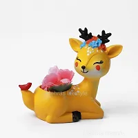 1pcs Cute Deer with Flower Succulent Planter Pots for Office House Balcony Landscape Creative Decorative Flower Pots-thumb1