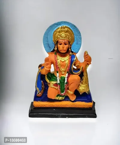 THE MLS Resin Hanuman ji Murti/Bajrangbali Murti Idol Pooja/Gift/Car Murti/Home Decor - 5 inch Tall