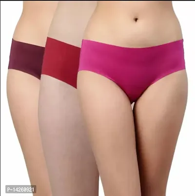 Stylish Multicoloured Cotton Solid Briefs For Women Pack Of 3-thumb0