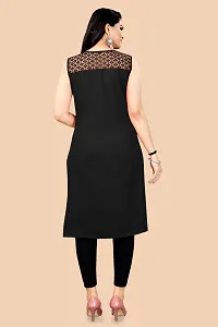 Trendy Black Crepe Kurti For Women-thumb3