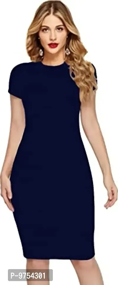 Polyster And Spandex Bodycon Dresses For Women