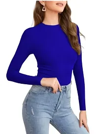 Women Polyester Blend Full Sleeves Crop Top-thumb4