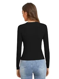 Women Polyester Blend Full Sleeves Crop Top-thumb4