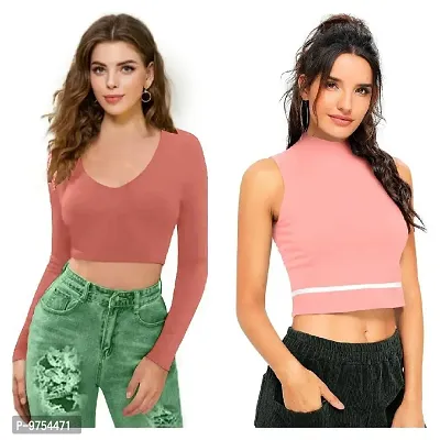 Dream Beauty Fashion Women's Casual Sleeveless Solid Crop Halter Top