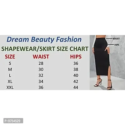 Stylish Casual Polyester Blend With Side Slit Royal Blue Skirt For Women-thumb3