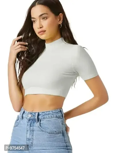 Dream Beauty Fashion Polyester Blend Crop Top (15 Inches)