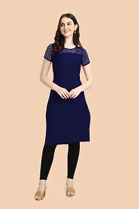 Trendy Blue Crepe Kurti For Women-thumb4