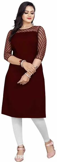 Stylish Fancy Designer Crepe Kurta For Women-thumb0