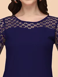 Trendy Purple Crepe Kurti For Women-thumb3